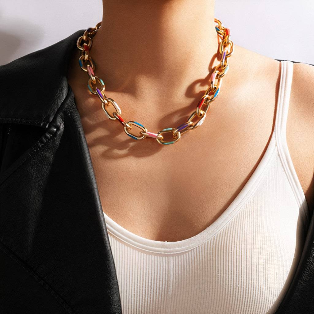 Colorful Cable Chain Fashion Accessories Jewelry Colorful Cable Chain Fashion Accessories Jewelry