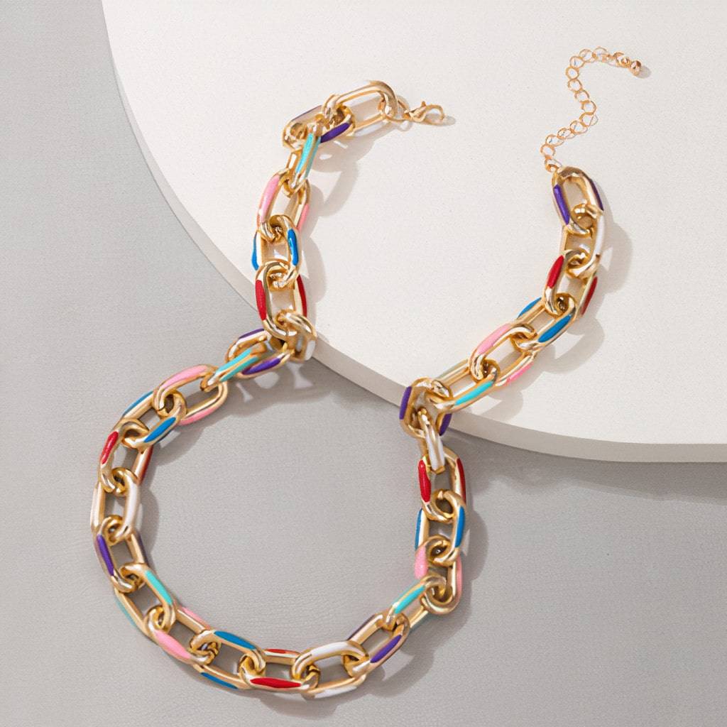 Colorful Cable Chain Fashion Accessories Jewelry Colorful Cable Chain Fashion Accessories Jewelry