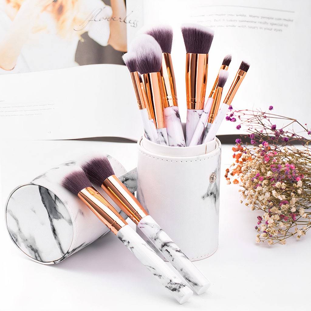White Marble Makeup Brush Set Beauty Tools White Marble Makeup Brush Set Beauty Tools