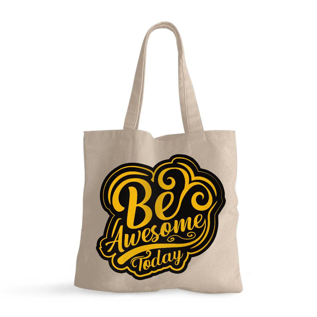 Be Awesome Today Small Tote Bag – Motivational Shopping Bag – Cute Tote Bag Fashion Accessories Tote Bags Be Awesome Today Small Tote Bag - Motivational Shopping Bag - Cute Tote Bag Fashion Accessories Tote Bags