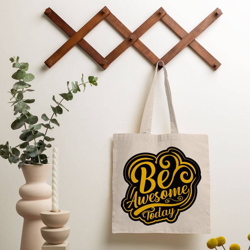 Be Awesome Today Small Tote Bag – Motivational Shopping Bag – Cute Tote Bag Fashion Accessories Tote Bags Be Awesome Today Small Tote Bag - Motivational Shopping Bag - Cute Tote Bag Fashion Accessories Tote Bags