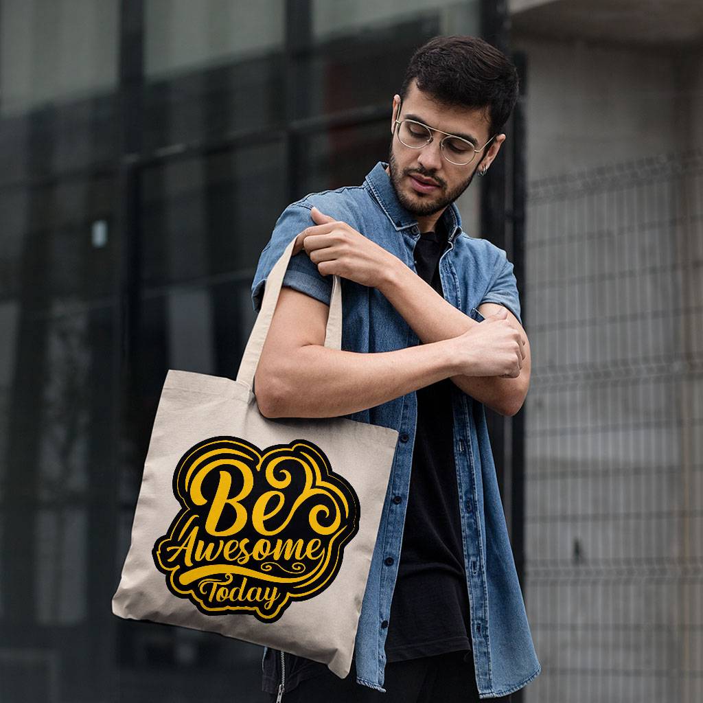 Be Awesome Today Small Tote Bag – Motivational Shopping Bag – Cute Tote Bag Fashion Accessories Tote Bags Be Awesome Today Small Tote Bag - Motivational Shopping Bag - Cute Tote Bag Fashion Accessories Tote Bags