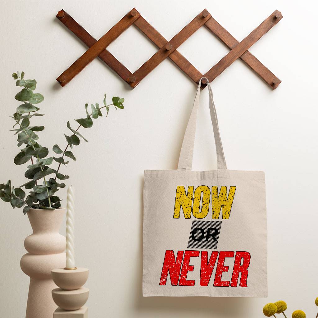 Now Or Never Small Tote Bag – Cool Shopping Bag – Trendy Tote Bag Fashion Accessories Tote Bags Now Or Never Small Tote Bag - Cool Shopping Bag - Trendy Tote Bag Fashion Accessories Tote Bags