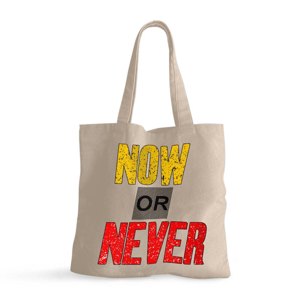 Now Or Never Small Tote Bag – Cool Shopping Bag – Trendy Tote Bag Fashion Accessories Tote Bags Now Or Never Small Tote Bag - Cool Shopping Bag - Trendy Tote Bag Fashion Accessories Tote Bags