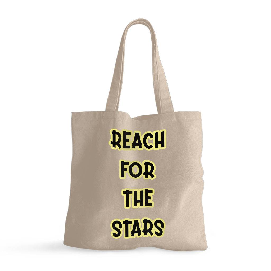 Reach for the Stars Small Tote Bag – Motivational Quote Shopping Bag – Cool Tote Bag Fashion Accessories Tote Bags Reach for the Stars Small Tote Bag - Motivational Quote Shopping Bag - Cool Tote Bag Fashion Accessories Tote Bags