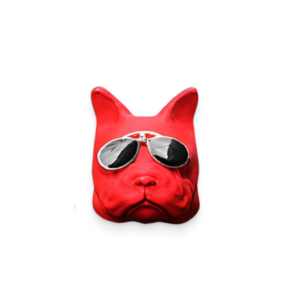 Red Painted Bulldog Car Air Freshener Auto Accessories Red Painted Bulldog Car Air Freshener Auto Accessories