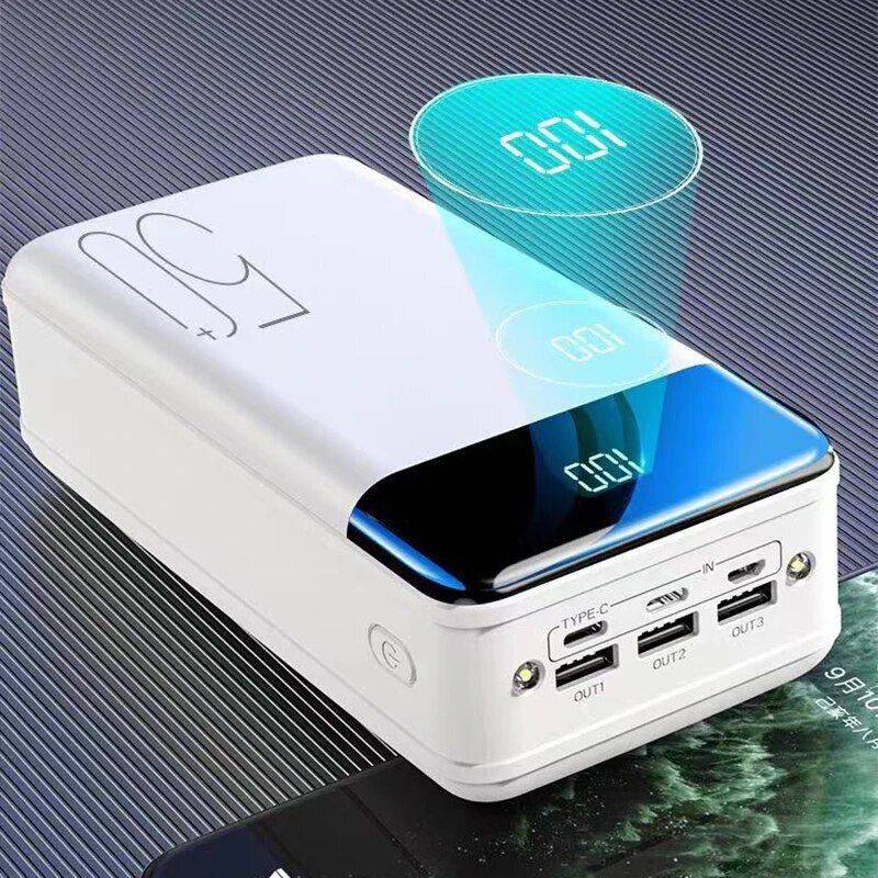 100,000mAh Fast Charging Portable Power Bank with 3 USB Outputs Electronics Power Banks Color : Black|White 100,000mAh Fast Charging Portable Power Bank with 3 USB Outputs Electronics Power Banks Color : Black|White
