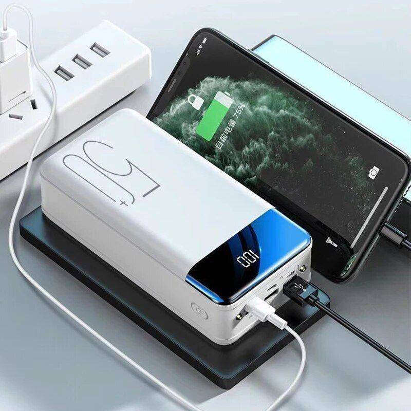 100,000mAh Fast Charging Portable Power Bank with 3 USB Outputs Electronics Power Banks Color : Black|White 100,000mAh Fast Charging Portable Power Bank with 3 USB Outputs Electronics Power Banks Color : Black|White