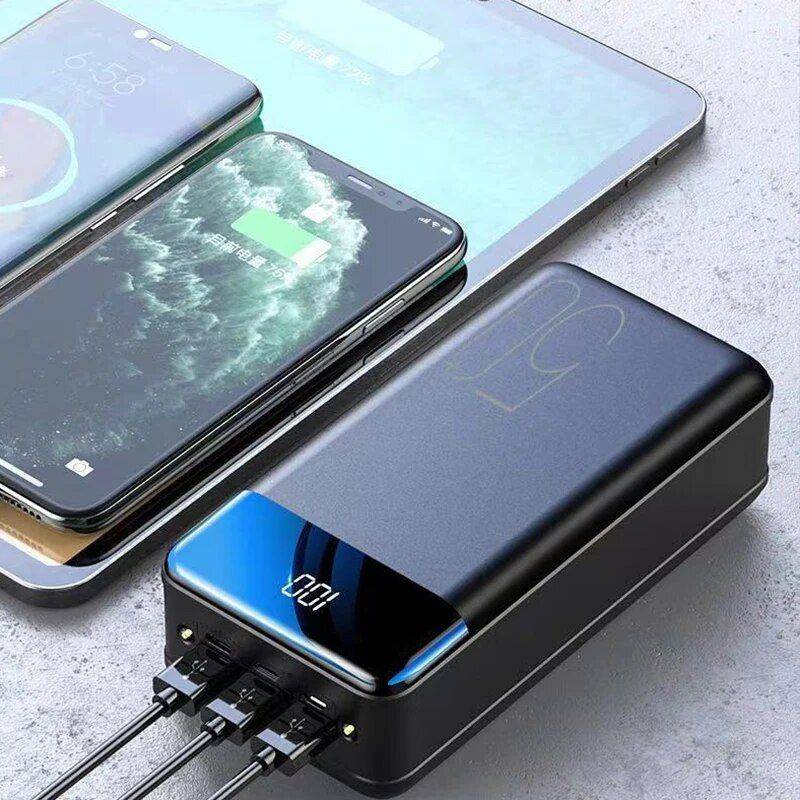 100,000mAh Fast Charging Portable Power Bank with 3 USB Outputs Electronics Power Banks Color : Black|White 100,000mAh Fast Charging Portable Power Bank with 3 USB Outputs Electronics Power Banks Color : Black|White