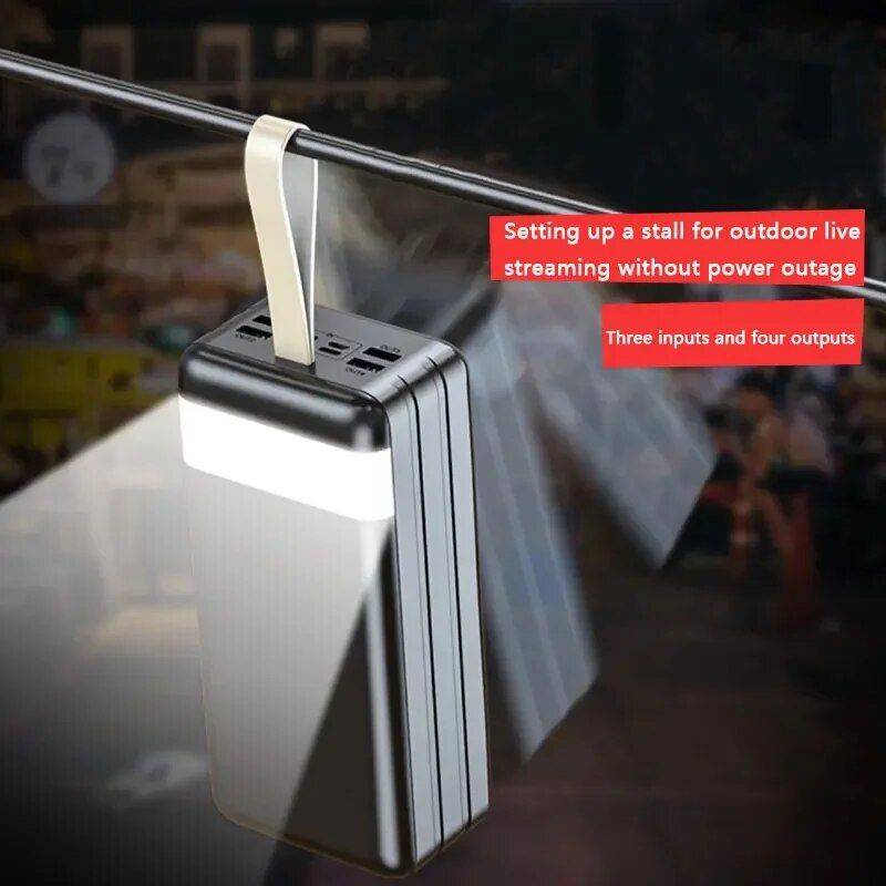 100000mAh Ultra-Portable Power Bank with 4 USB, Digital Display & Super-Fast Charging Electronics Power Banks Color : White |Black 100000mAh Ultra-Portable Power Bank with 4 USB, Digital Display & Super-Fast Charging Electronics Power Banks Color : White |Black