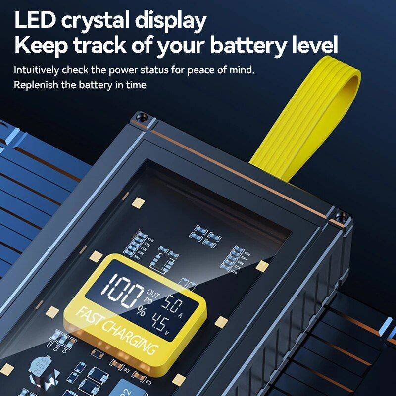 20000mAh Wireless Two-way Quick Charge Power Bank with Digital Display for iPhone & Type-C Devices Electronics Power Banks Color : Black|White|Yellow|Red 20000mAh Wireless Two-way Quick Charge Power Bank with Digital Display for iPhone & Type-C Devices Electronics Power Banks Color : Black|White|Yellow|Red