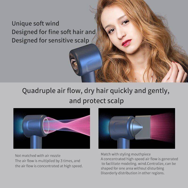 220V Leafless Personal Hair Dryer with Negative Ion Styling Tool Beauty Gadgets New Arrivals Color : White 1 Nozzle|Blue 1 Nozzle|Gray 1 Nozzle|Pink 1 Nozzle|White 4 Nozzles|Blue 4 Nozzles|Gray 4 Nozzles|Pink 4 Nozzle 220V Leafless Personal Hair Dryer with Negative Ion Styling Tool Beauty Gadgets New Arrivals Color : White 1 Nozzle|Blue 1 Nozzle|Gray 1 Nozzle|Pink 1 Nozzle|White 4 Nozzles|Blue 4 Nozzles|Gray 4 Nozzles|Pink 4 Nozzle