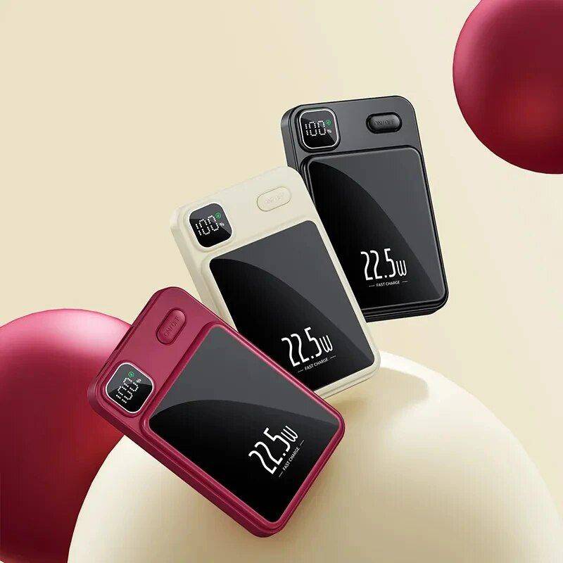 30,000mAh Magnetic Fast-Charging Power Bank with PD20W Wireless & LED Display Electronics Power Banks Color : White|Black|Red|Beige|Purple|Blue 30,000mAh Magnetic Fast-Charging Power Bank with PD20W Wireless & LED Display Electronics Power Banks Color : White|Black|Red|Beige|Purple|Blue