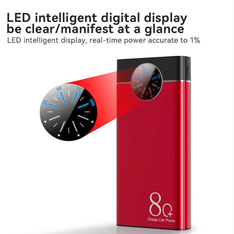 30,000mAh Super Fast Charging Power Bank with Digital Display & Multi-Port Compatibility Electronics Power Banks Color : Black|Blue|Red|LED Black|LED Blue|LED Red 30,000mAh Super Fast Charging Power Bank with Digital Display & Multi-Port Compatibility Electronics Power Banks Color : Black|Blue|Red|LED Black|LED Blue|LED Red
