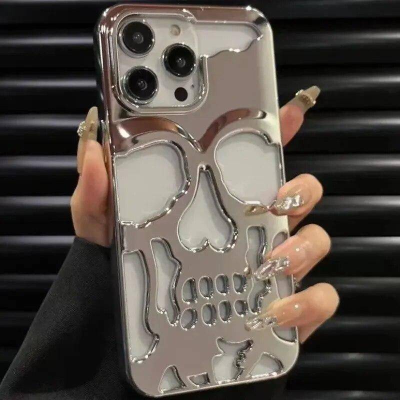 3D Skull Luxury Silicone Phone Case for iPhone Models – Shockproof with Mirror Film Fashion Accessories Phone Cases Compatibility : For iPhone 14|For iPhone 14Pro|For iPhone 14ProMax|For iPhone 14Plus|For iPhone 13|For iPhone 13Pro|For iPhone 13ProMax|For iPhone 12|For iPhone 12Pro|For iPhone 12ProMax|For iPhone 11|For iPhone 11ProMax|For iPhone 15|For iPhone 15Pro|For iPhone 15Plus|For iPhone 15ProMax 3D Skull Luxury Silicone Phone Case for iPhone Models - Shockproof with Mirror Film Fashion Accessories Phone Cases Compatibility : For iPhone 14|For iPhone 14Pro|For iPhone 14ProMax|For iPhone 14Plus|For iPhone 13|For iPhone 13Pro|For iPhone 13ProMax|For iPhone 12|For iPhone 12Pro|For iPhone 12ProMax|For iPhone 11|For iPhone 11ProMax|For iPhone 15|For iPhone 15Pro|For iPhone 15Plus|For iPhone 15ProMax