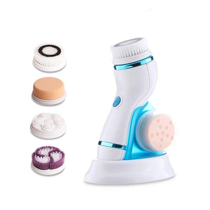 4-in-1 Electric Face Cleanser & Roller Massager: Ultimate Skin Care Tool Beauty Gadgets New Arrivals Color : Orange|Blue 4-in-1 Electric Face Cleanser & Roller Massager: Ultimate Skin Care Tool Beauty Gadgets New Arrivals Color : Orange|Blue