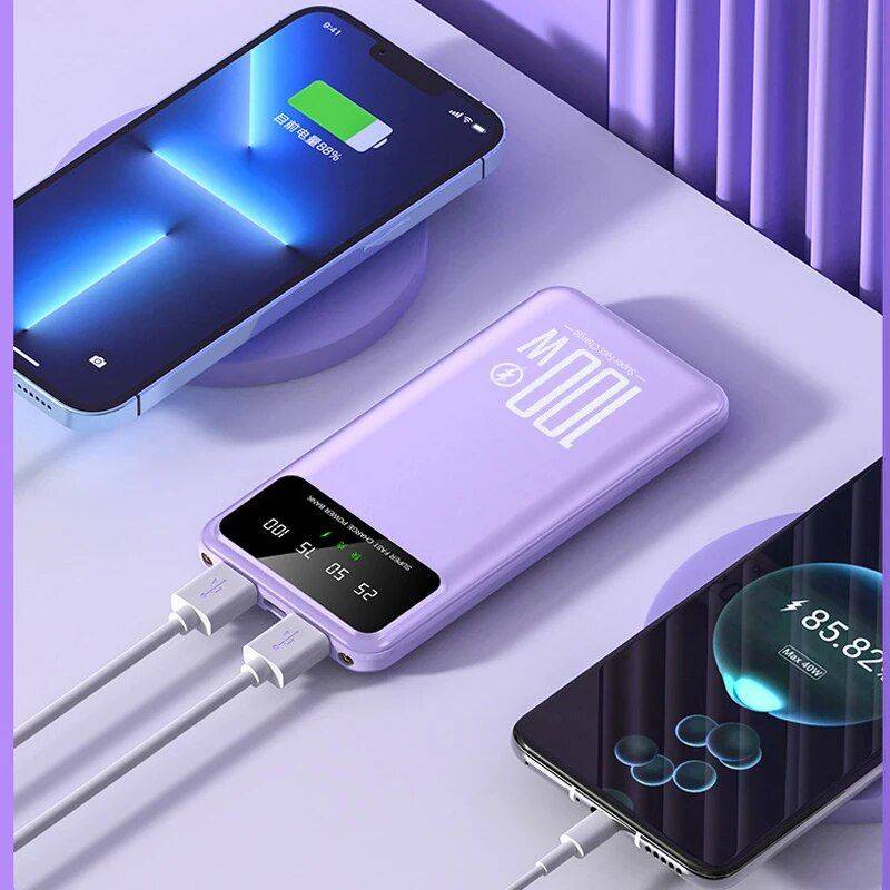 50,000mAh 100W Super Fast Charging Portable Power Bank with Dual LED & Digital Display Electronics Power Banks Color : White |Purple |Black |Pink 50,000mAh 100W Super Fast Charging Portable Power Bank with Dual LED & Digital Display Electronics Power Banks Color : White |Purple |Black |Pink