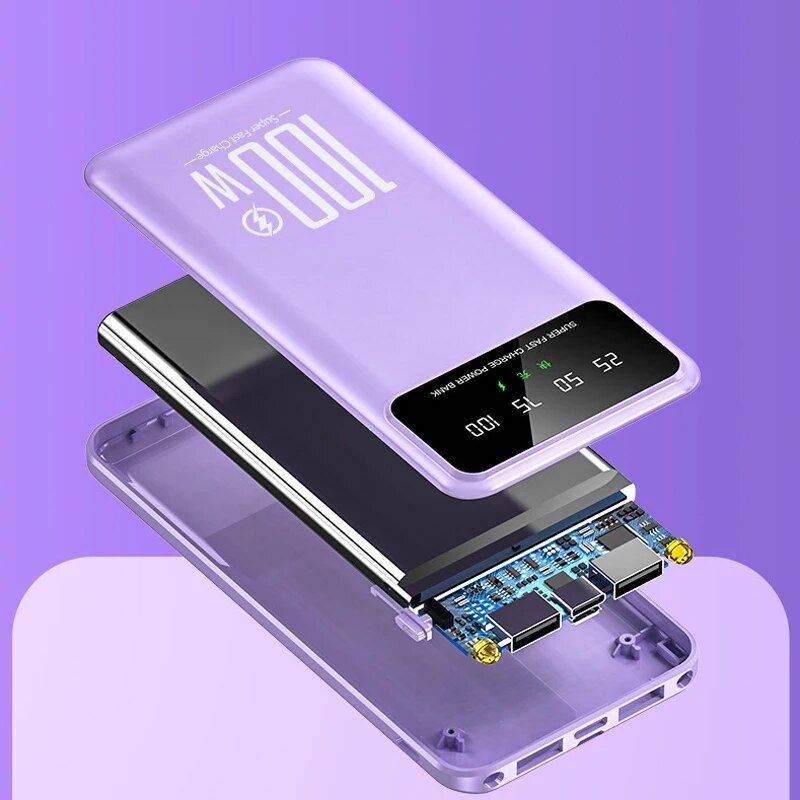 50,000mAh 100W Super Fast Charging Portable Power Bank with Dual LED & Digital Display Electronics Power Banks Color : White |Purple |Black |Pink 50,000mAh 100W Super Fast Charging Portable Power Bank with Dual LED & Digital Display Electronics Power Banks Color : White |Purple |Black |Pink