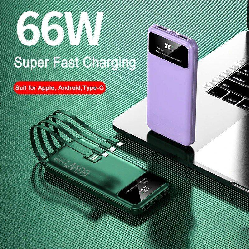 66W Ultra-Fast Charging Power Bank 30000mAh with LED Digital Display Electronics Power Banks Color : Black|Purple|White|Pink|Green 66W Ultra-Fast Charging Power Bank 30000mAh with LED Digital Display Electronics Power Banks Color : Black|Purple|White|Pink|Green