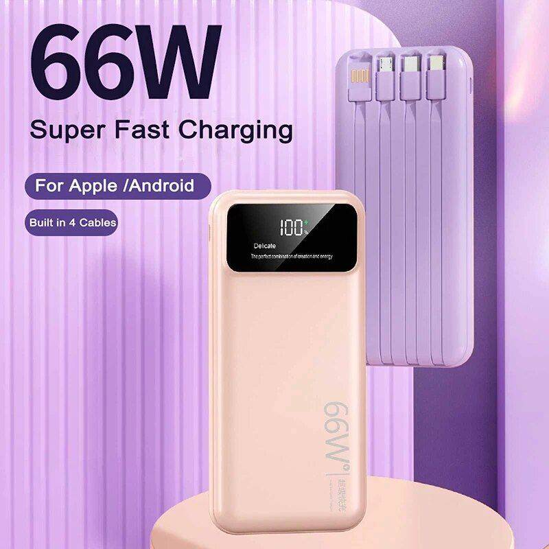 66W Ultra-Fast Charging Power Bank 30000mAh with LED Digital Display Electronics Power Banks Color : Black|Purple|White|Pink|Green 66W Ultra-Fast Charging Power Bank 30000mAh with LED Digital Display Electronics Power Banks Color : Black|Purple|White|Pink|Green
