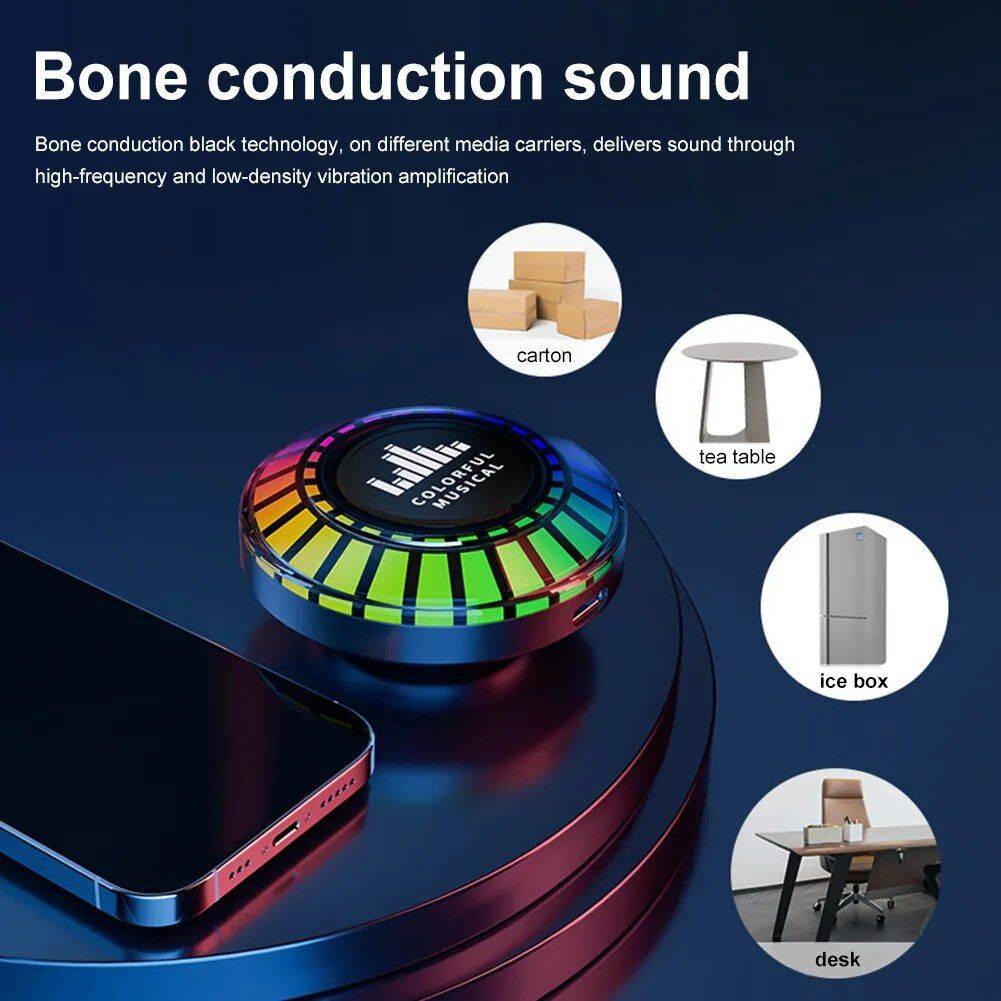 Bone Conduction RGB Wireless Speaker with Atmosphere Light Rhythm Bluetooth Speakers Electronics Bone Conduction RGB Wireless Speaker with Atmosphere Light Rhythm Bluetooth Speakers Electronics
