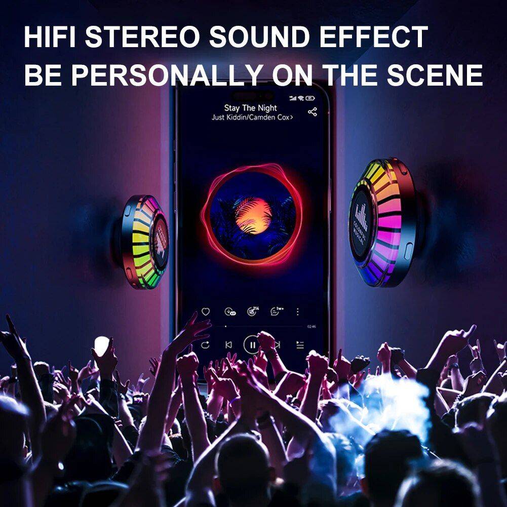 Bone Conduction RGB Wireless Speaker with Atmosphere Light Rhythm Bluetooth Speakers Electronics Bone Conduction RGB Wireless Speaker with Atmosphere Light Rhythm Bluetooth Speakers Electronics