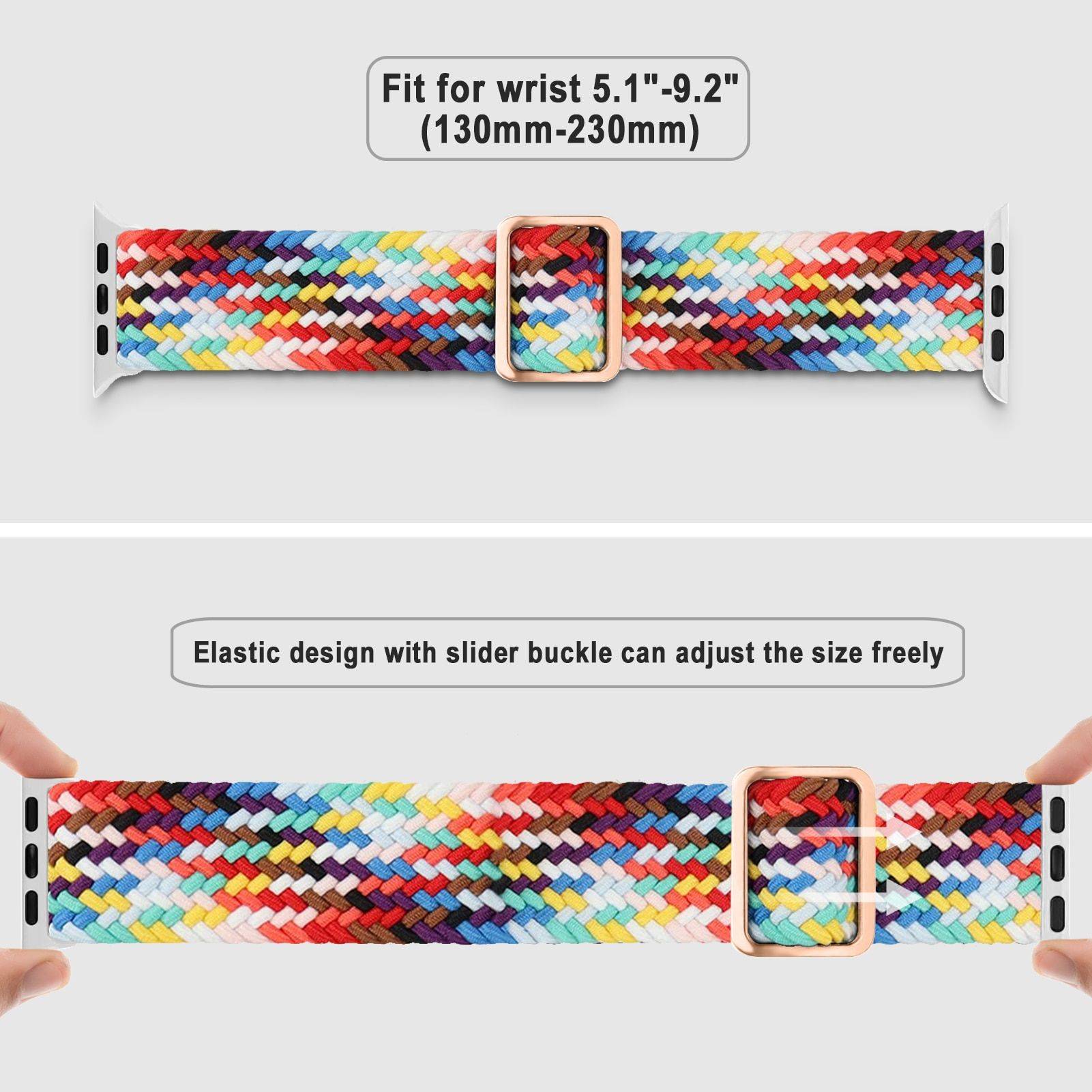 Braided Solo Loop Apple Watch Band – Compatible with Series 3 to 9 & SE Fashion Accessories New Arrivals Smartwatch Bands Color : Black|Green|Red|Pink |Beige|Blue|Orange|Gray|Red/Black|Black/Green|Rainbow|Black/White|Green Gradient|Orange Gradient|Purple Gradient Braided Solo Loop Apple Watch Band - Compatible with Series 3 to 9 & SE Fashion Accessories New Arrivals Smartwatch Bands Color : Black|Green|Red|Pink |Beige|Blue|Orange|Gray|Red/Black|Black/Green|Rainbow|Black/White|Green Gradient|Orange Gradient|Purple Gradient