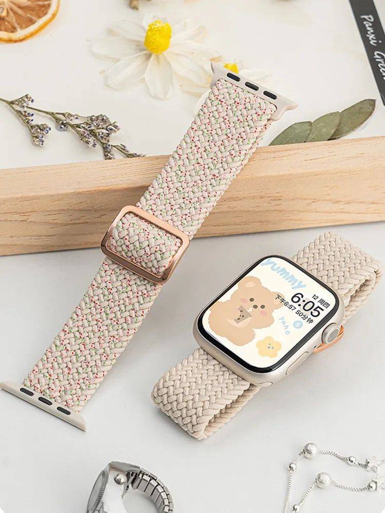 Braided Solo Loop Apple Watch Band – Compatible with Series 3 to 9 & SE Fashion Accessories New Arrivals Smartwatch Bands Color : Black|Green|Red|Pink |Beige|Blue|Orange|Gray|Red/Black|Black/Green|Rainbow|Black/White|Green Gradient|Orange Gradient|Purple Gradient Braided Solo Loop Apple Watch Band - Compatible with Series 3 to 9 & SE Fashion Accessories New Arrivals Smartwatch Bands Color : Black|Green|Red|Pink |Beige|Blue|Orange|Gray|Red/Black|Black/Green|Rainbow|Black/White|Green Gradient|Orange Gradient|Purple Gradient