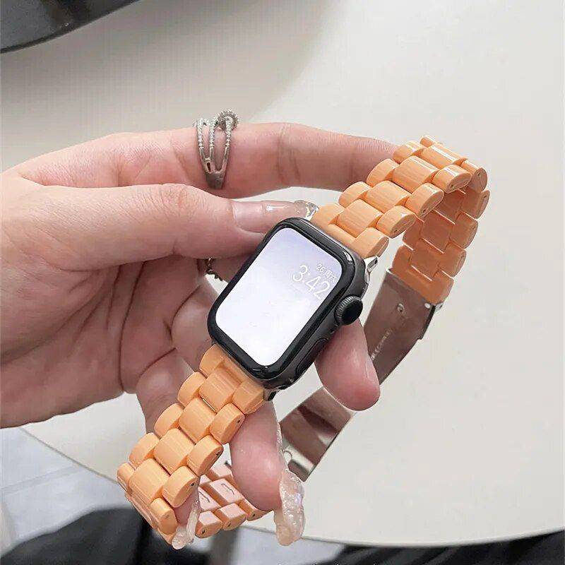 Chic Candy-Colored Resin Strap for 38mm-45mm Smartwatches Fashion Accessories Smartwatch Bands Band Color : White|Black|Mint Green|Dark green|Orange|Dark blue|Light purple|Yellow|Pink|Light green|Gray green|Light blue Chic Candy-Colored Resin Strap for 38mm-45mm Smartwatches Fashion Accessories Smartwatch Bands Band Color : White|Black|Mint Green|Dark green|Orange|Dark blue|Light purple|Yellow|Pink|Light green|Gray green|Light blue