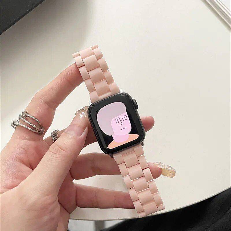 Chic Candy-Colored Resin Strap for 38mm-45mm Smartwatches Fashion Accessories Smartwatch Bands Band Color : White|Black|Mint Green|Dark green|Orange|Dark blue|Light purple|Yellow|Pink|Light green|Gray green|Light blue Chic Candy-Colored Resin Strap for 38mm-45mm Smartwatches Fashion Accessories Smartwatch Bands Band Color : White|Black|Mint Green|Dark green|Orange|Dark blue|Light purple|Yellow|Pink|Light green|Gray green|Light blue