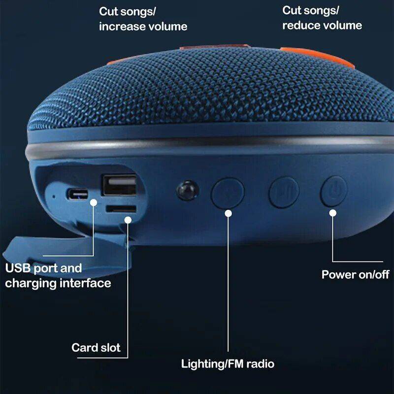 Compact Wireless Bluetooth Speaker; Portable Dual Speaker with Subwoofer, FM Radio, and TF Card Support Bluetooth Speakers Electronics Color : Blue Compact Wireless Bluetooth Speaker; Portable Dual Speaker with Subwoofer, FM Radio, and TF Card Support Bluetooth Speakers Electronics Color : Blue