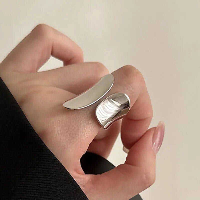 Elegant Silver Geometric Cuff Ring Fashion Accessories Jewelry New Arrivals Сolor : Silver Elegant Silver Geometric Cuff Ring Fashion Accessories Jewelry New Arrivals Сolor : Silver