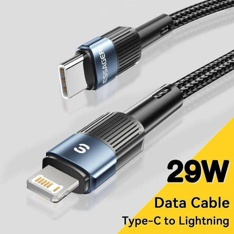 Essager 3A PD29W Fast Charging USB Cable for iPhone Charging Cables Electronics Color : Black Essager 3A PD29W Fast Charging USB Cable for iPhone Charging Cables Electronics Color : Black
