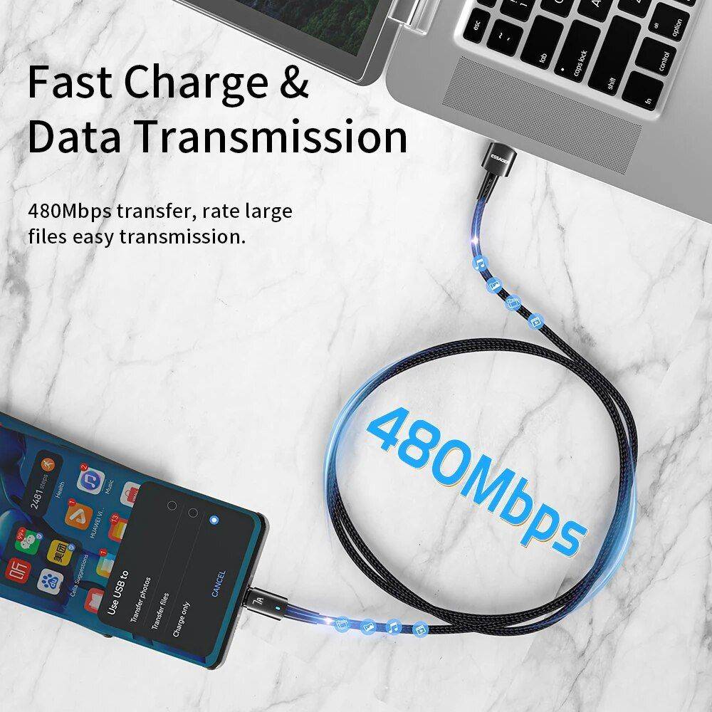 Essager 7A 100W USB Type C Cable 100W Fast Charging Wire For OPPO Oneplus Huawei P40 P30 Samsung Realme USB C Charger Data Cord Charging Cables Electronics Ships From : CN Essager 7A 100W USB Type C Cable 100W Fast Charging Wire For OPPO Oneplus Huawei P40 P30 Samsung Realme USB C Charger Data Cord Charging Cables Electronics Ships From : CN