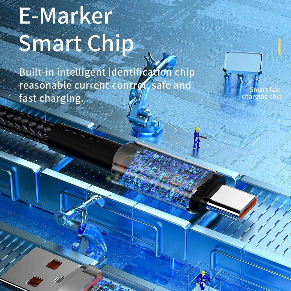 Essager 7A 100W USB Type C Cable 100W Fast Charging Wire For OPPO Oneplus Huawei P40 P30 Samsung Realme USB C Charger Data Cord Charging Cables Electronics Ships From : CN Essager 7A 100W USB Type C Cable 100W Fast Charging Wire For OPPO Oneplus Huawei P40 P30 Samsung Realme USB C Charger Data Cord Charging Cables Electronics Ships From : CN