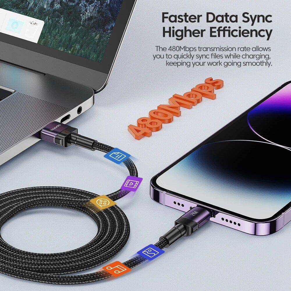 Fast Charging 2.4A Lightning USB Cable for iPhone Series Charging Cables Electronics Color : Purple Fast Charging 2.4A Lightning USB Cable for iPhone Series Charging Cables Electronics Color : Purple