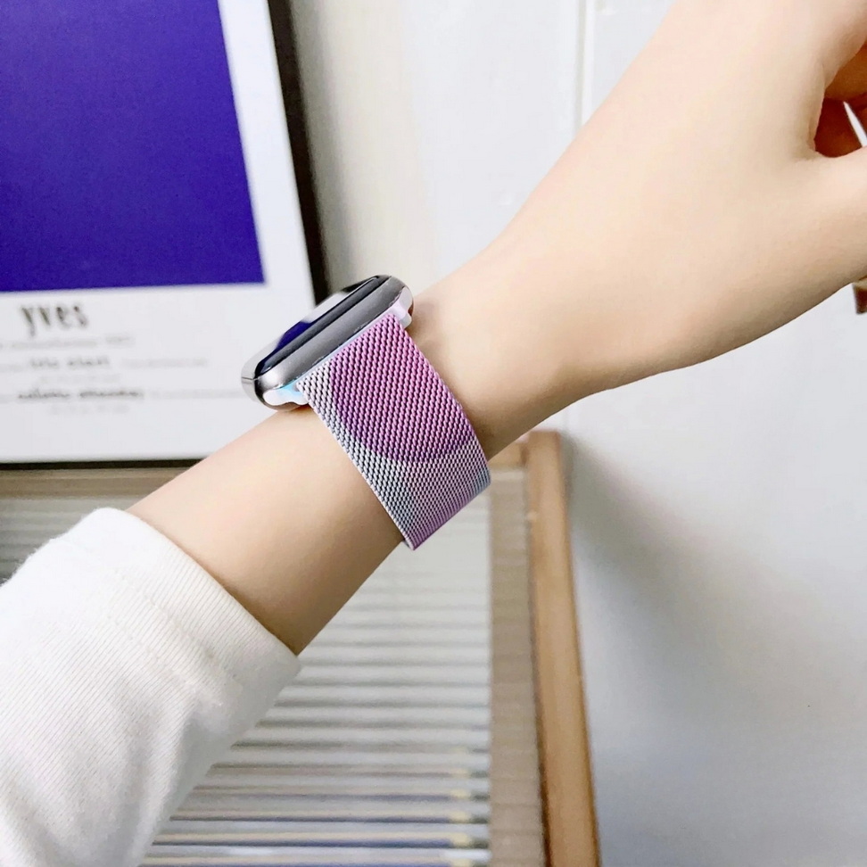 Milanese loop stainless steel Apple Watch strap Smartwatch Bands Color : 1|2|3|4|5|6|7|8|9|10 Milanese loop stainless steel Apple Watch strap Smartwatch Bands Color : 1|2|3|4|5|6|7|8|9|10