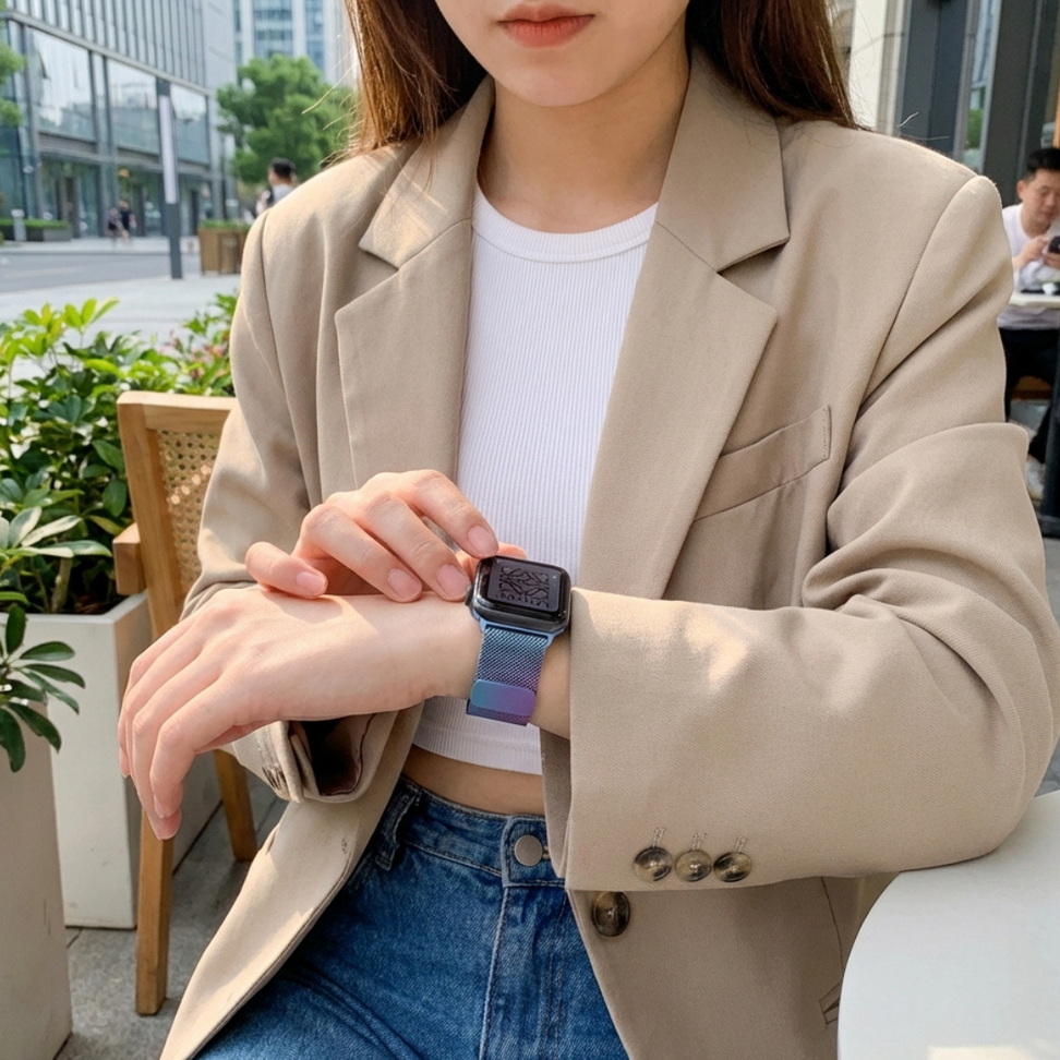 Milanese loop stainless steel Apple Watch strap Smartwatch Bands Color : 1|2|3|4|5|6|7|8|9|10 Milanese loop stainless steel Apple Watch strap Smartwatch Bands Color : 1|2|3|4|5|6|7|8|9|10