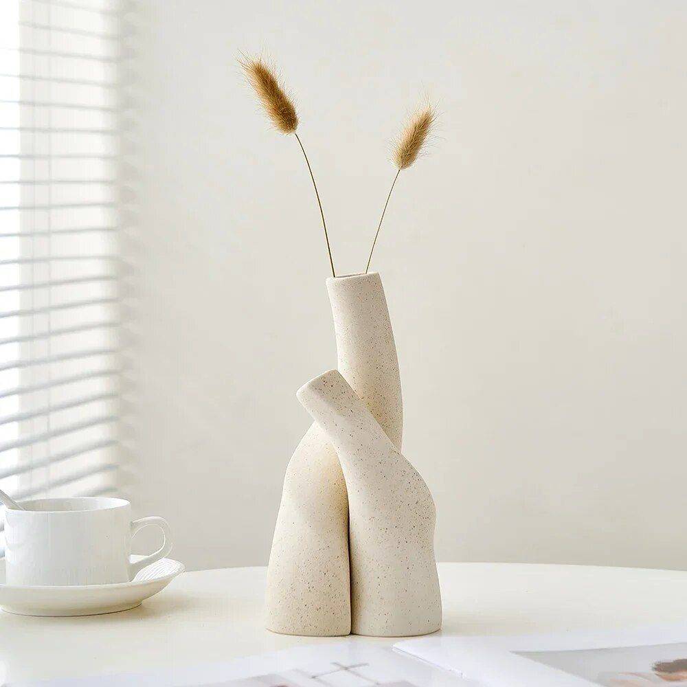 Modern Nordic Ceramic Vase Home New Arrivals Color : White|Black Modern Nordic Ceramic Vase Home New Arrivals Color : White|Black