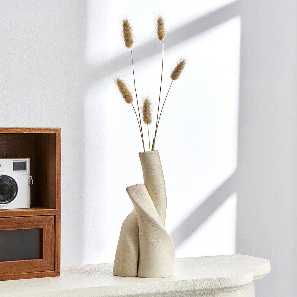 Modern Nordic Ceramic Vase Home New Arrivals Color : White|Black Modern Nordic Ceramic Vase Home New Arrivals Color : White|Black