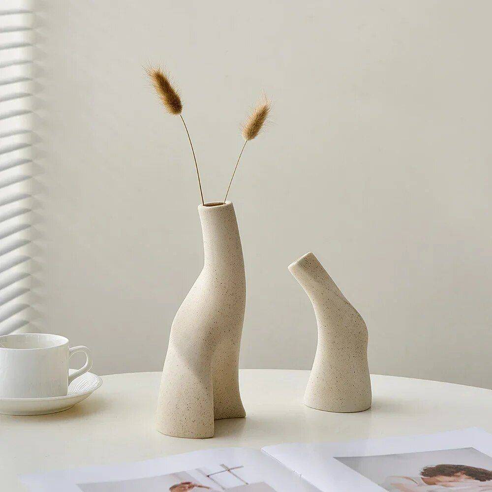Modern Nordic Ceramic Vase Home New Arrivals Color : White|Black Modern Nordic Ceramic Vase Home New Arrivals Color : White|Black
