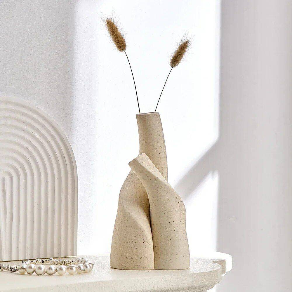 Modern Nordic Ceramic Vase Home New Arrivals Color : White|Black Modern Nordic Ceramic Vase Home New Arrivals Color : White|Black