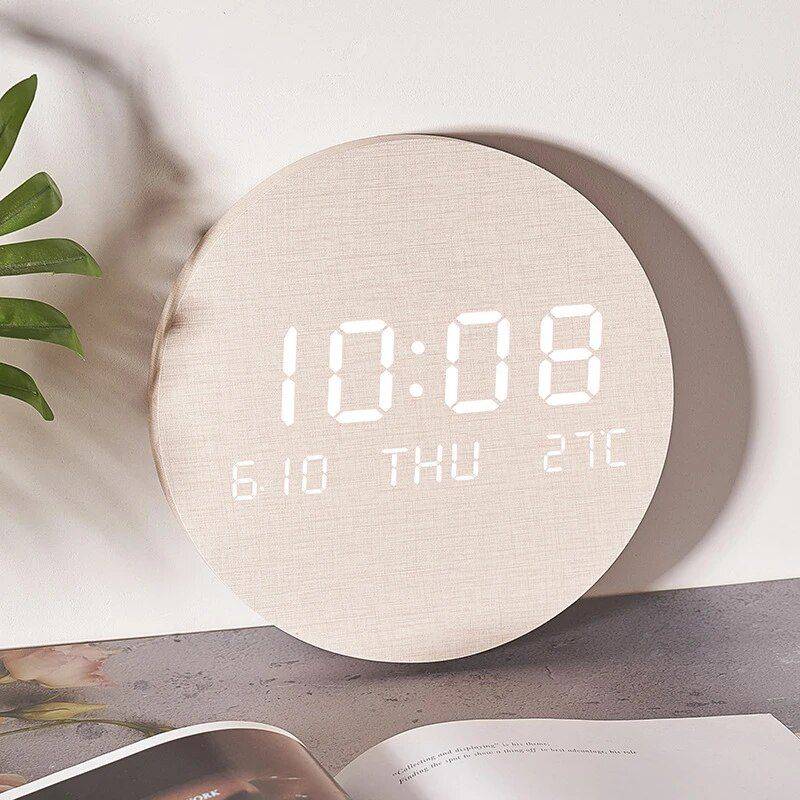 Modern Nordic-Style LED Digital Wall Clock with Temperature Display Home New Arrivals Type : A Rechargeable|B Rechargeable|A Plug-in|B Plug-in Modern Nordic-Style LED Digital Wall Clock with Temperature Display Home New Arrivals Type : A Rechargeable|B Rechargeable|A Plug-in|B Plug-in