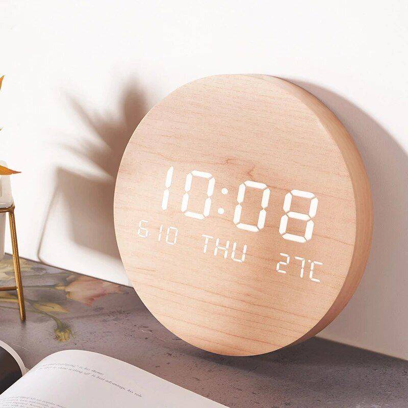 Modern Nordic-Style LED Digital Wall Clock with Temperature Display Home New Arrivals Type : A Rechargeable|B Rechargeable|A Plug-in|B Plug-in Modern Nordic-Style LED Digital Wall Clock with Temperature Display Home New Arrivals Type : A Rechargeable|B Rechargeable|A Plug-in|B Plug-in