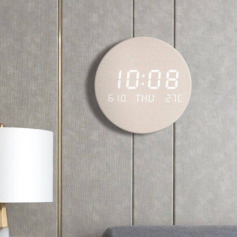 Modern Nordic-Style LED Digital Wall Clock with Temperature Display Home New Arrivals Type : A Rechargeable|B Rechargeable|A Plug-in|B Plug-in Modern Nordic-Style LED Digital Wall Clock with Temperature Display Home New Arrivals Type : A Rechargeable|B Rechargeable|A Plug-in|B Plug-in