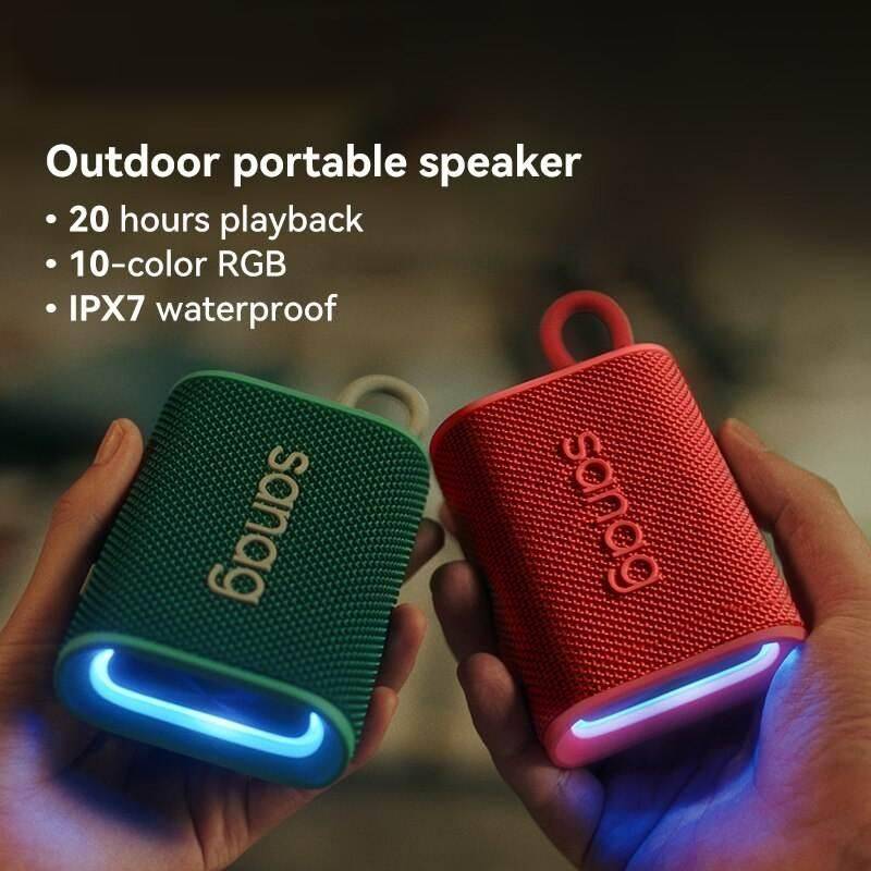 Portable 5W Bluetooth Speaker with IPX7 Waterproof, APP Control & RGB Lighting Bluetooth Speakers Electronics Color : Black|Orange|Red|Purple Portable 5W Bluetooth Speaker with IPX7 Waterproof, APP Control & RGB Lighting Bluetooth Speakers Electronics Color : Black|Orange|Red|Purple