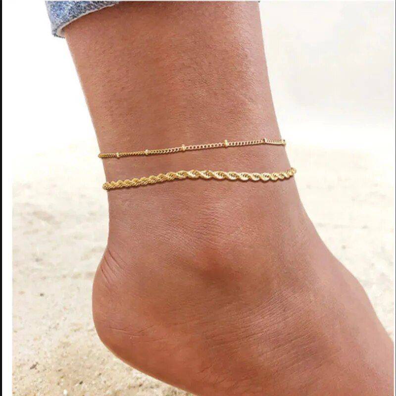 Stylish Stainless Steel Peace Anklet Fashion Accessories Jewelry New Arrivals Metal Color : Wave Beads Chain|Flat Pin Chain|NK Chain|Rope Chain Stylish Stainless Steel Peace Anklet Fashion Accessories Jewelry New Arrivals Metal Color : Wave Beads Chain|Flat Pin Chain|NK Chain|Rope Chain
