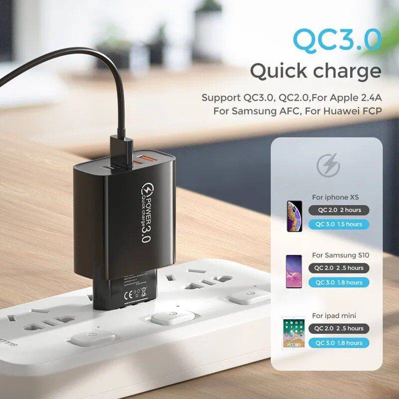 USB C Charger 60W Fast Charge Charger 4Ports PD TypeC Quick Charge3.0 Wall Power Adapter for iphone Xiaomi Samsung Phone Charger Adapters Electronics Color : Black USB C Charger 60W Fast Charge Charger 4Ports PD TypeC Quick Charge3.0 Wall Power Adapter for iphone Xiaomi Samsung Phone Charger Adapters Electronics Color : Black