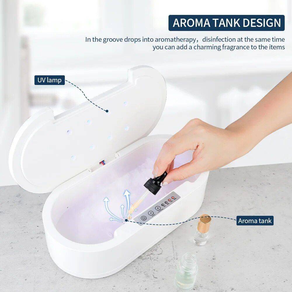 UVC LED Sterilizer Box with Aromatherapy for Tools, Jewelry & Glasses Beauty Gadgets New Arrivals Color : White UVC LED Sterilizer Box with Aromatherapy for Tools, Jewelry & Glasses Beauty Gadgets New Arrivals Color : White
