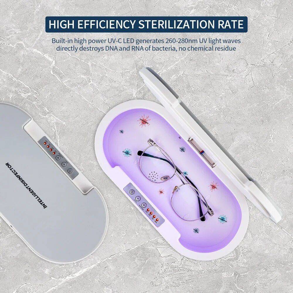 UVC LED Sterilizer Box with Aromatherapy for Tools, Jewelry & Glasses Beauty Gadgets New Arrivals Color : White UVC LED Sterilizer Box with Aromatherapy for Tools, Jewelry & Glasses Beauty Gadgets New Arrivals Color : White